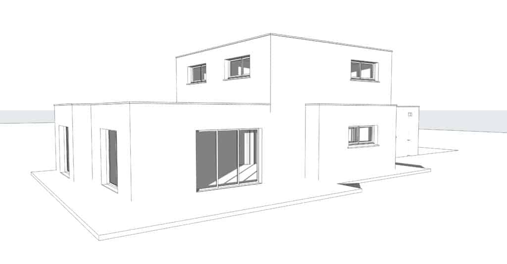 modèle de maison composé de 5 pièces 