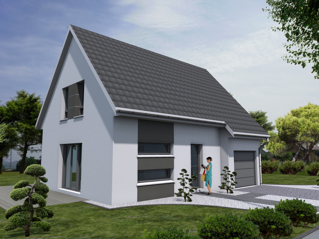 Maison avec garage accolé - Maisons Lycène - Construction maison individuelle altkirch